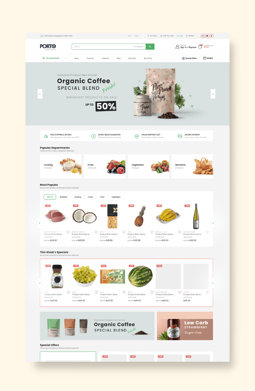 Page 2 - Free and customizable shopping templates