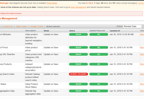 magento cannot initialize the indexer process