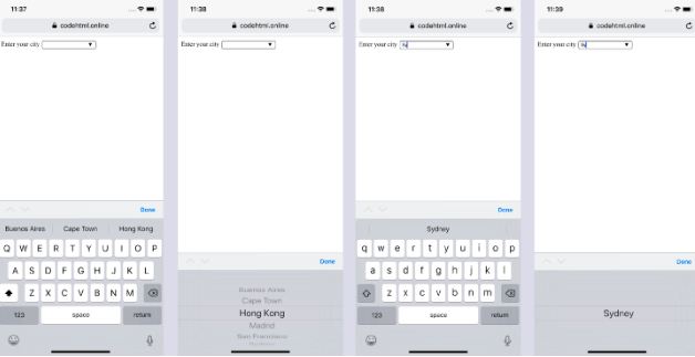 Input text box PWA iOS