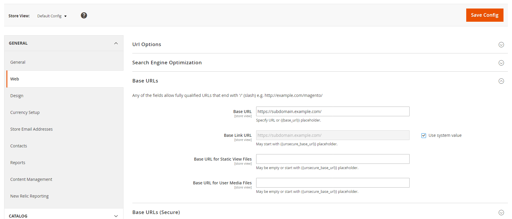 Magento 2 base url