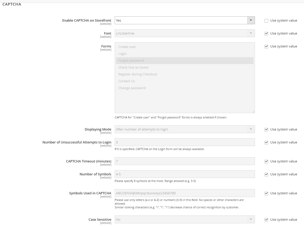 magento 2 customer captcha