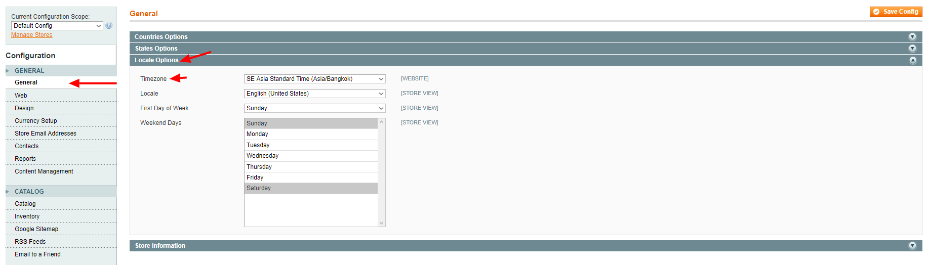 magento timezone