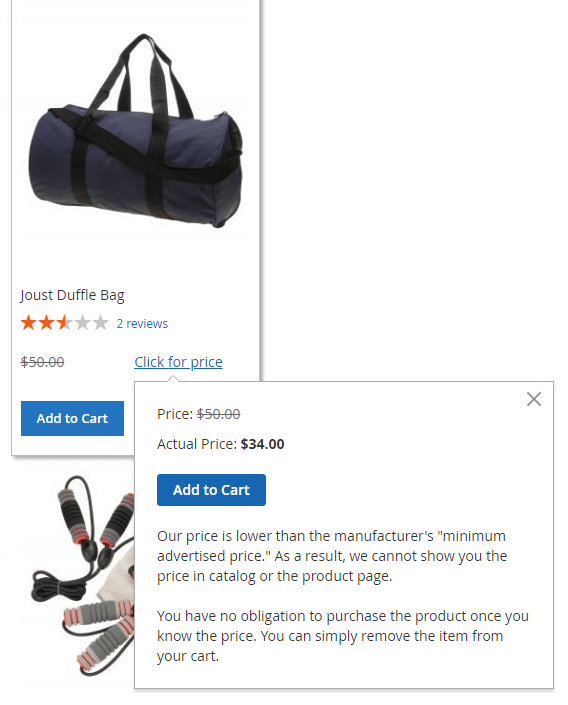 MAP frontend Magento 2