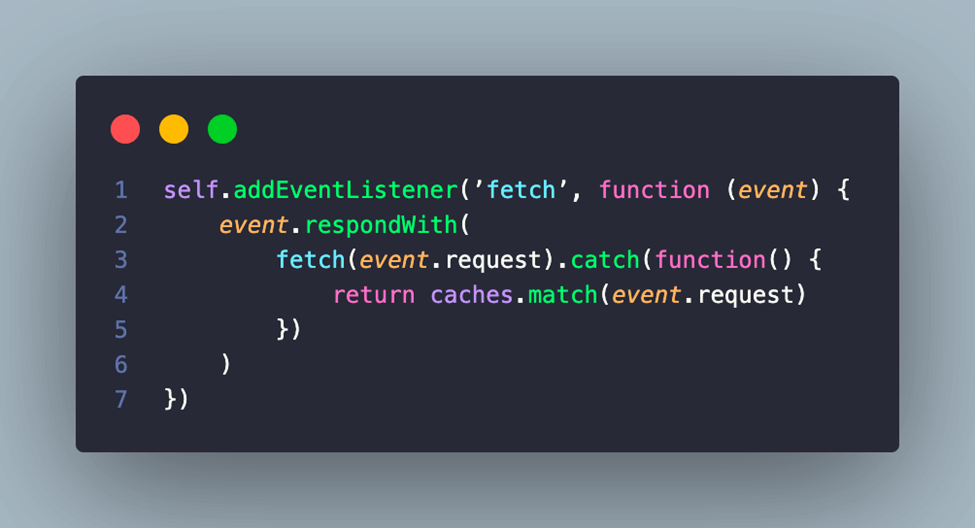 network-first caching strategy