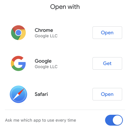 Changing default web browser in iOS 14 beta