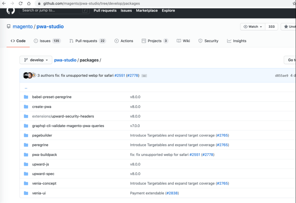 PWA Studio packages