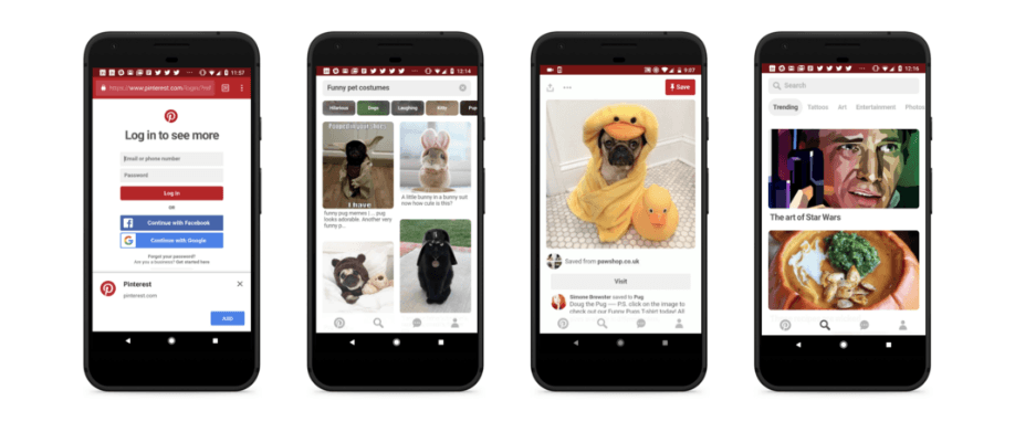 Pinterest Progressive Web App