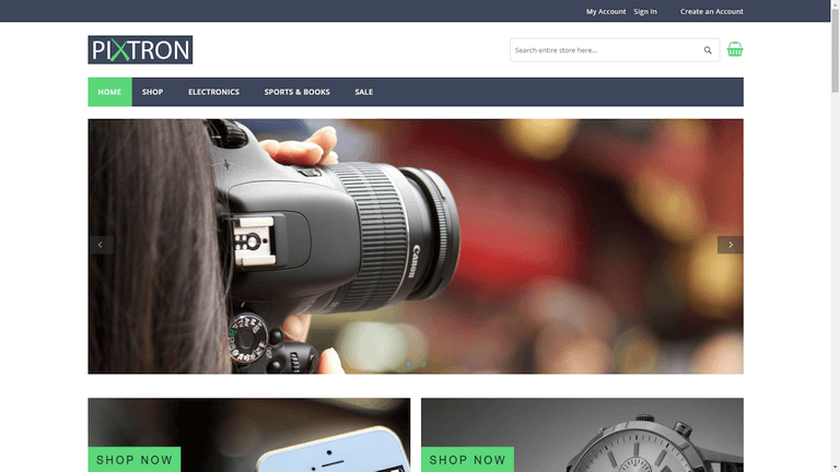 Pixtron Free Magento 2 Theme