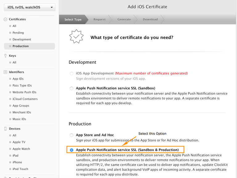 apple push notification service SSL
