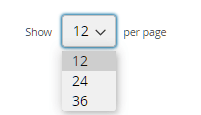 Number of products to be shown per page