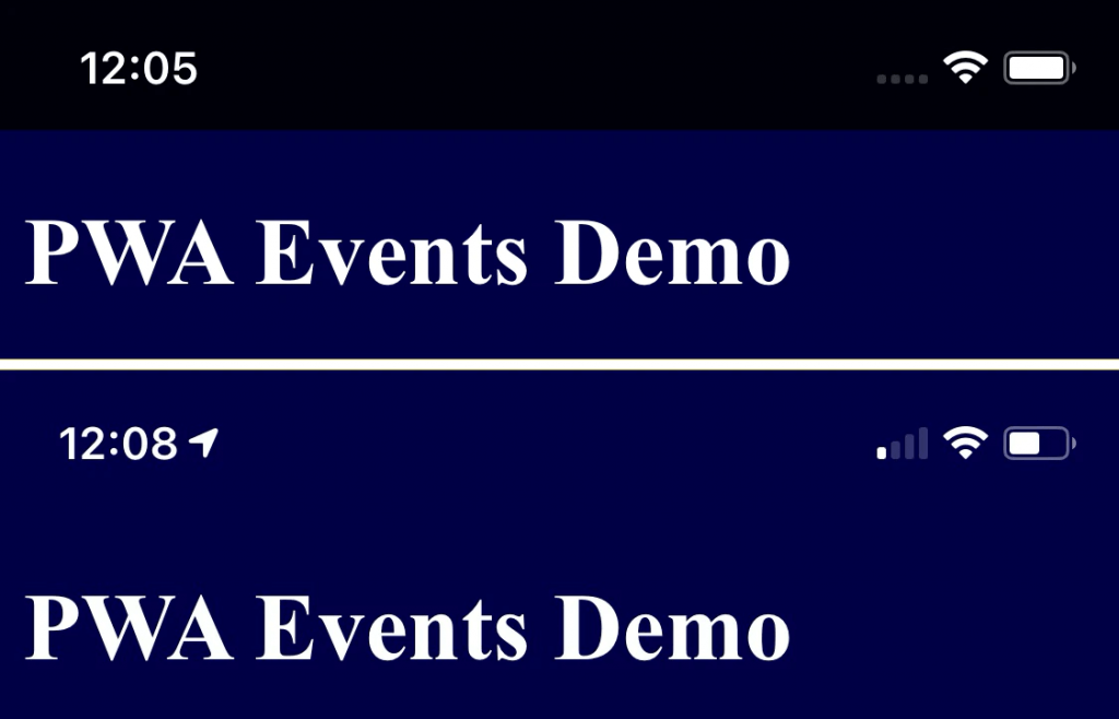 Status bar in iOS Beta 1 through 5