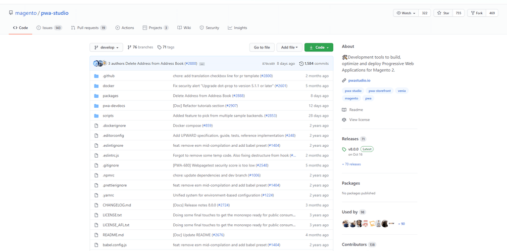 Magento PWA Studio GitHub