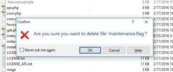 remove maintenance.flag