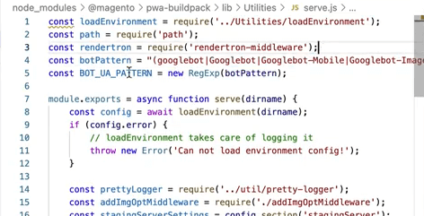 require rendertron & create pattern