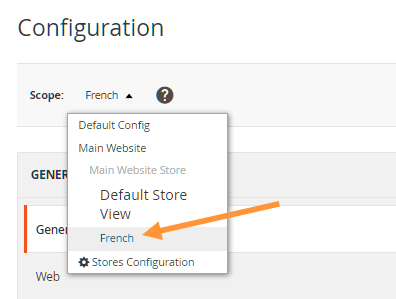 Select store view