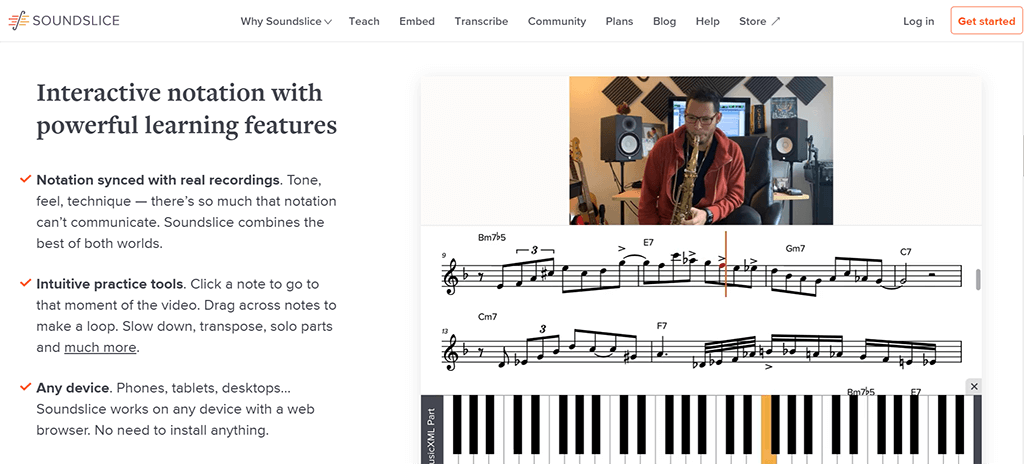Soundslice PWA on desktop