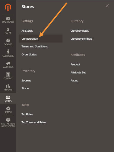 Stores configuration