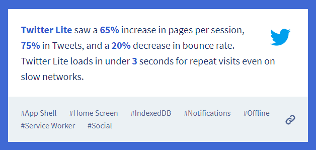 Twitter PWA statistics
