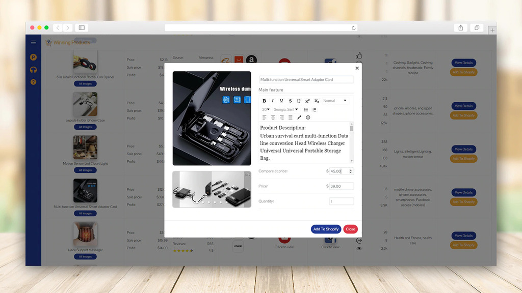 winning dropship app